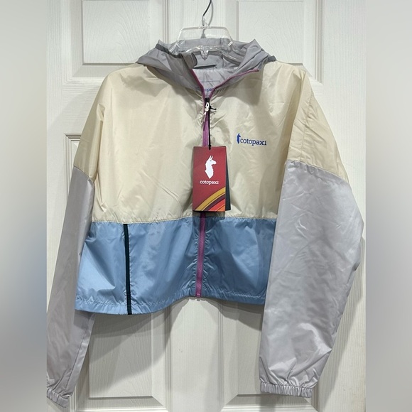 Cotopaxi Women's 1X Teca Crop Jacket Salt Flats Cream NWT Cropped Wind-Resistant - Picture 1 of 7
